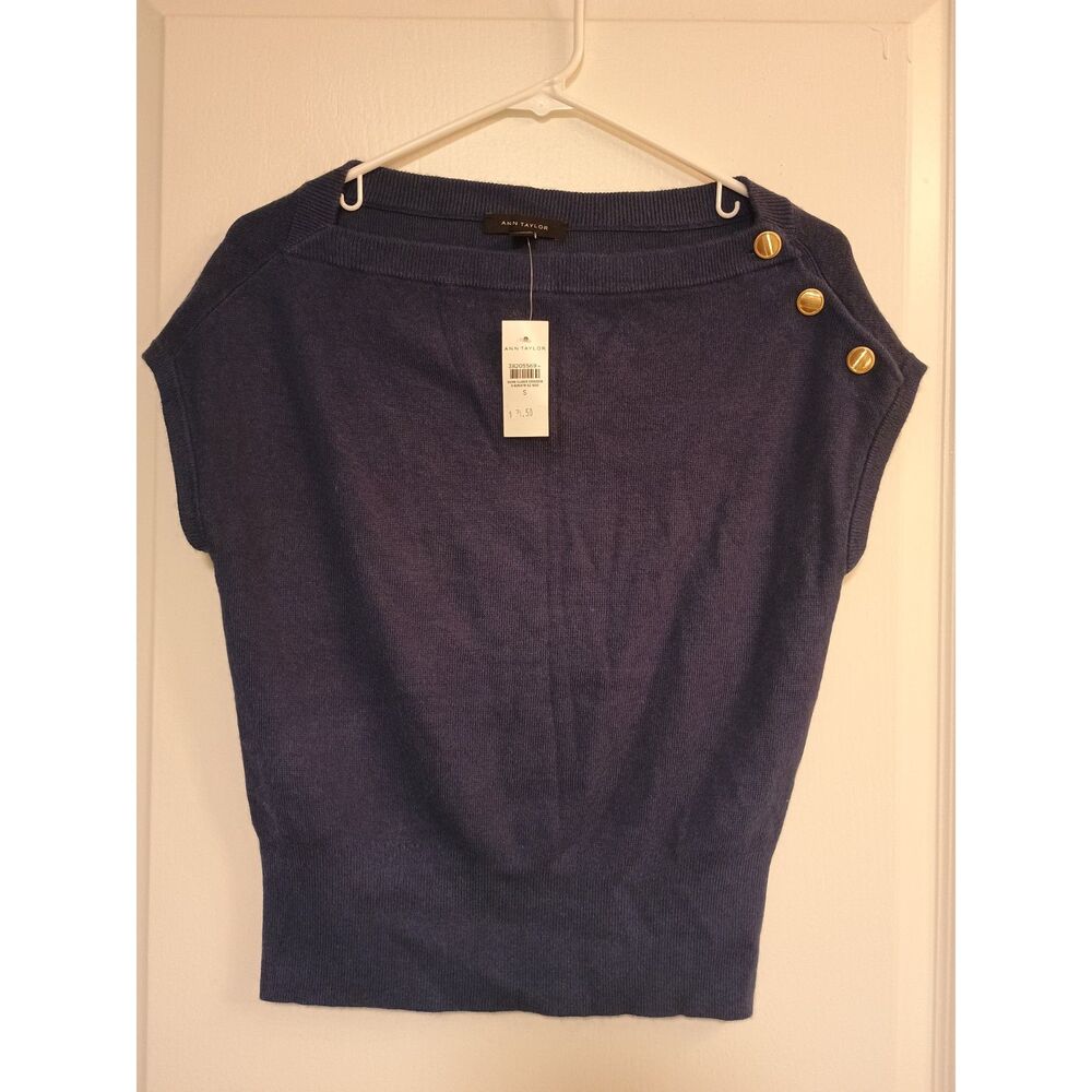 Ann Taylor Blue Sweater S NWT